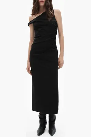MANGO Asymmetric Neck Dress in at Nordstrom, Size 2