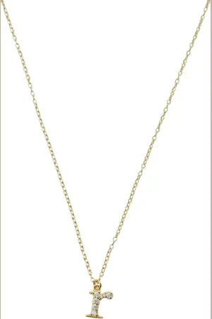 Argento Vivo Sterling Silver Mini Pav?? Initial Necklace in - R at Nordstrom