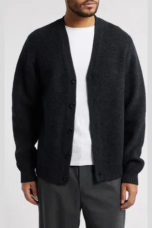 Reigning Champ Textured Wool & Cotton Boucl?? Cardigan in at Nordstrom, Size X-Large