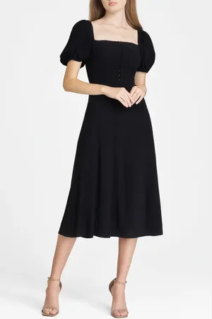 WAYF Leonie Puff Sleeve Midi Dress in at Nordstrom, Size X-Small