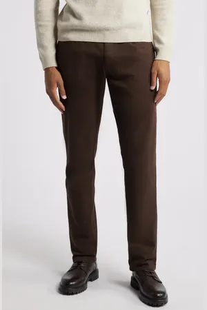 Johnston & Murphy Straight Leg Stretch Pima Cotton Pants in at Nordstrom, Size 38