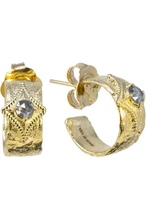 Armenta Artifact Diamond Hoop Earrings in at Nordstrom