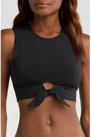 Robin Piccone Ava Tie Front Bikini Top in at Nordstrom, Size X-Small