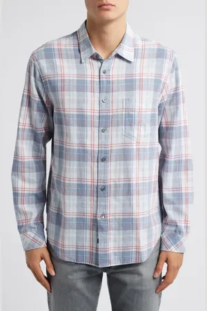 Rails Clyde Plaid Hemp & Cotton Button-Up Shirt in at Nordstrom, Size Small