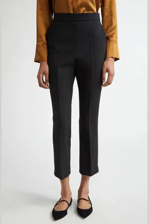 Max Mara Nepeta Stretch Virgin Wool Flare Leg Ankle Trousers in at Nordstrom, Size 0
