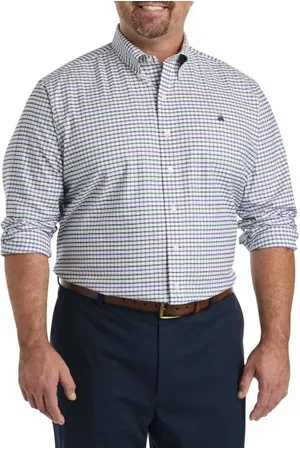 Brooks Brothers Big & Tall Non-Iron Windowpane Sport Shirt in at Nordstrom, Size 2X Big