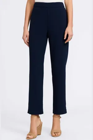 Foxcroft Louisa Crepe Knit Ankle Pants in at Nordstrom, Size Large