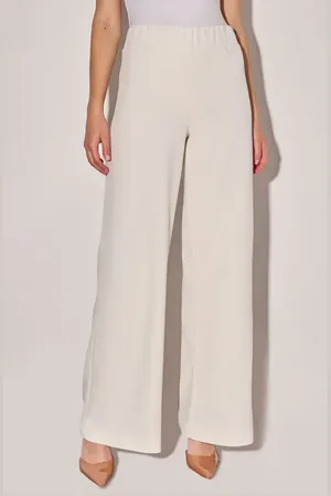 Ming Wang Deco Crepe Wide Leg Pants in at Nordstrom, Size Xx-Small