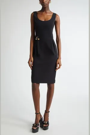VERSACE Safety Pin Stretch Cady Sheath Dress in at Nordstrom, Size 4 Us