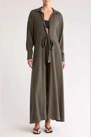 BOAMAR Rosalie Long Sleeve Cover-Up Maxi Dress in at Nordstrom, Size Medium