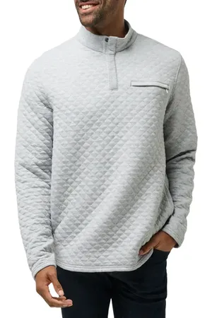 Travis Mathew Transatlantic Quilted Henley Pullover in at Nordstrom, Size Small