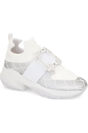 Roger Vivier Viv Run Crystal Embellished Buckle Sneaker in at Nordstrom, Size 7Us