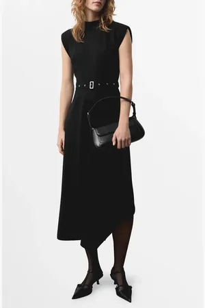 MANGO Belted Asymmetric Sheath Dress in at Nordstrom, Size 6