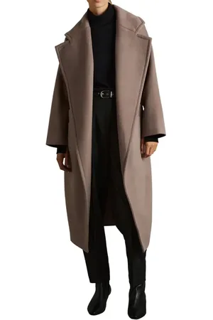 Reiss Bridget Belted Wool Blend Coat in at Nordstrom, Size 2 Us