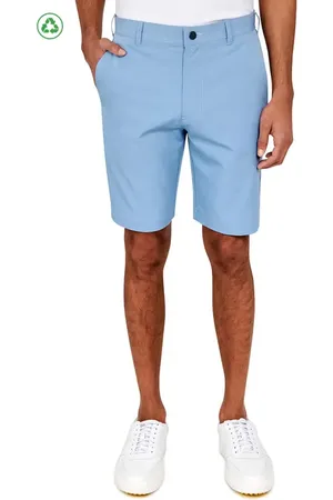 Construct Regular Fit Solid Recycled Performance Flat Front Golf Shorts in at Nordstrom, Size 34
