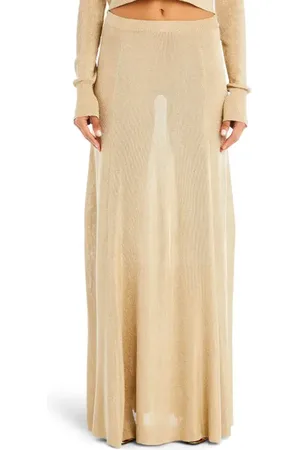 SER.O.YA Alice Metallic Knit Maxi Skirt in at Nordstrom, Size Large