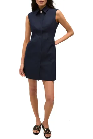 VERONICA BEARD Serina Sleeveless Denim Mini Shirtdress in at Nordstrom, Size 8