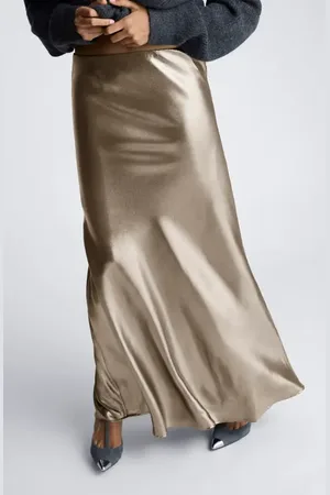 Kenneth Cole Bias Cut Satin Maxi Skirt in at Nordstrom, Size Medium