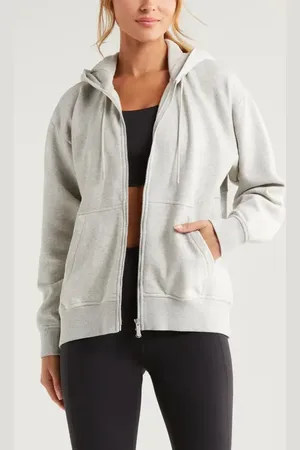 Zella Cloud Fleece Zip Hoodie in at Nordstrom, Size X-Small