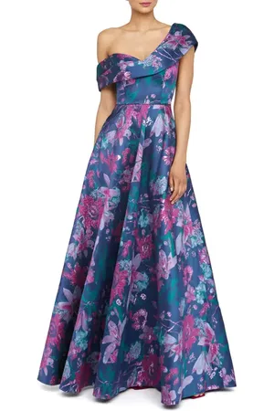 THEIA Angelica Asymmetric Metallic Gown in at Nordstrom, Size 4