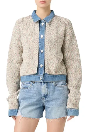 BLANK NYC Knit Trucker Jacket in at Nordstrom, Size Medium