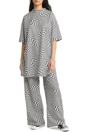 Dressed in Lala Next Level Oversize T-Shirt & High Waist Crop Pants in at Nordstrom, Size Medium