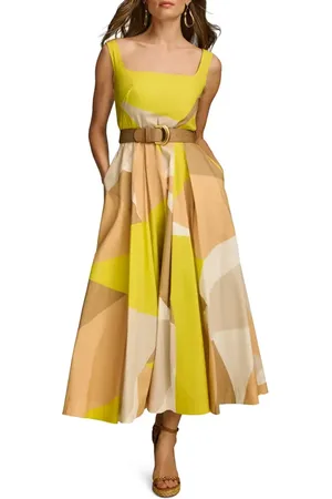 Donna Karan Print Sleeveless Midi Dress in at Nordstrom, Size 2