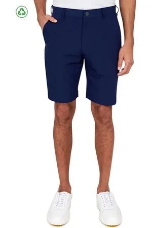 Construct Regular Fit Solid Recycled Performance Flat Front Golf Shorts in at Nordstrom, Size 42
