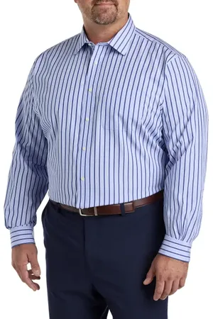 Brooks Brothers Big & Tall Non-Iron Striped Dress Shirt in at Nordstrom, Size 19 - 34