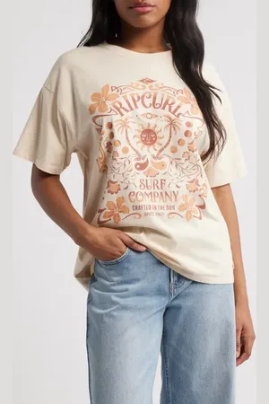 Rip Curl Utopian Dreams Logo Cotton Graphic T-Shirt in at Nordstrom, Size Medium