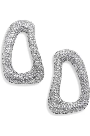 AREA Crystal Link Drop Earrings in at Nordstrom
