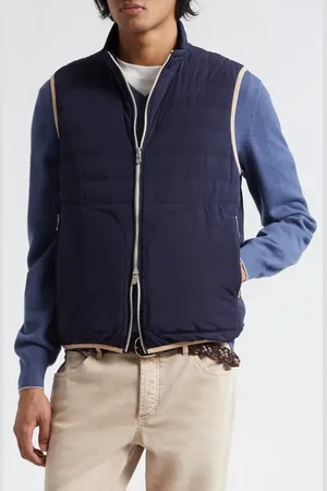 Brunello Cucinelli Quilted Water Resistant Down Vest in at Nordstrom, Size Medium