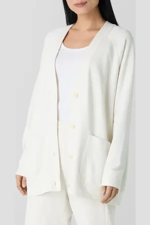 Eileen Fisher Organic Cotton Cardigan in at Nordstrom, Size Xx-Small