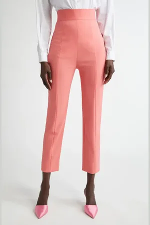 Carolina Herrera High Waist Ankle Stretch Virgin Wool Skinny Pants in at Nordstrom, Size 0