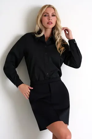 Shan Rahimkhan Poplin Shirt Tunic in at Nordstrom, Size 14