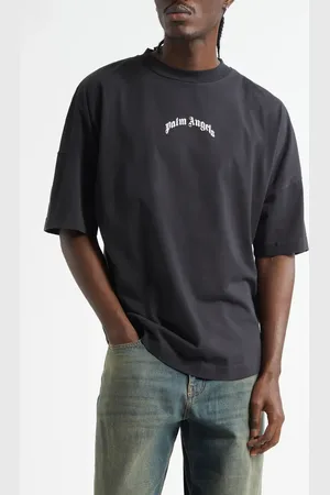 Palm Angels Curved Logo Graphic T-Shirt in at Nordstrom, Size Small