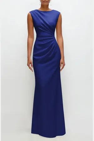 AFTER SIX Ruched Cap Sleeve Crepe Trumpet Gown in at Nordstrom, Size 14