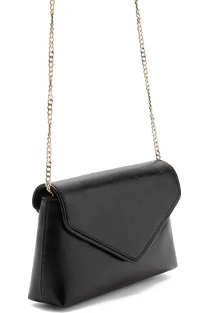 MANGO Envelope Flap Faux Leather Clutch in at Nordstrom