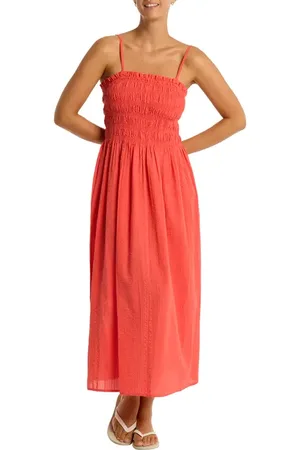 SEA LEVEL Heatwave Strapless Cotton Cover-Up Dress in at Nordstrom, Size X-Small
