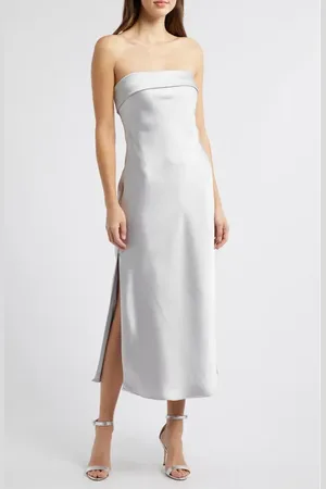 Amsale Faye Strapless Satin Cocktail Dress in at Nordstrom, Size 14