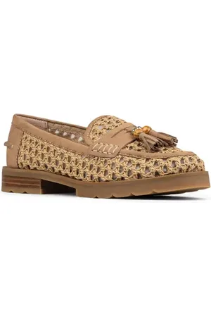 Donald Pliner Lenny Woven Raffia Tassel Loafer in at Nordstrom, Size 5.5