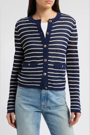 RAG&BONE Viola Stripe Cardigan in at Nordstrom, Size Large