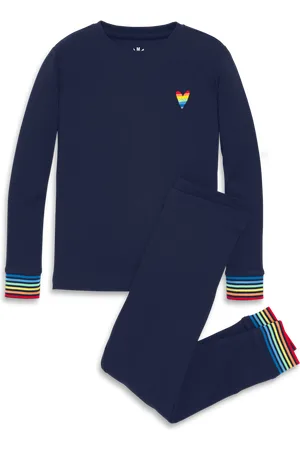 PRIMARY Kids Embroidered Organic Long Sleeve PJ Set in at Nordstrom, Size 3T