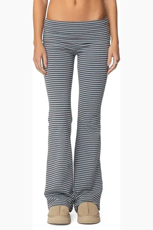 Edikted Kaeli Stripe Flare Pants in at Nordstrom, Size Small