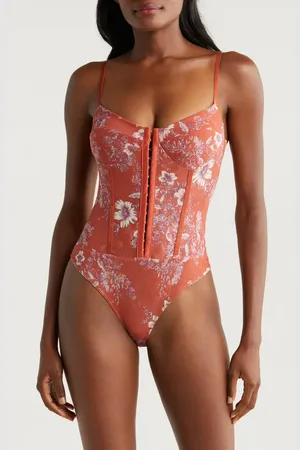 Free People Intimately FP Floral Mesh Bodysuit in at Nordstrom, Size X-Large