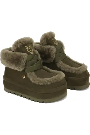 Naked Wolfe Bambi Genuine Shearling Platform Bootie in at Nordstrom, Size 10Us
