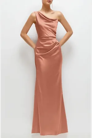 AFTER SIX One-Shoulder Satin Charmeuse Gown in at Nordstrom, Size 2