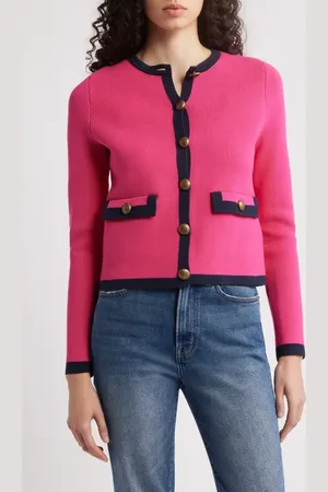 Boden Holly Trim Cardigan in at Nordstrom, Size 6