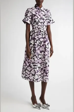 Erdem Floral Matelass?? Shirtdress in at Nordstrom, Size 10 Us