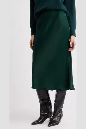 Nordstrom Bias Cut Satin Skirt in at , Size Large